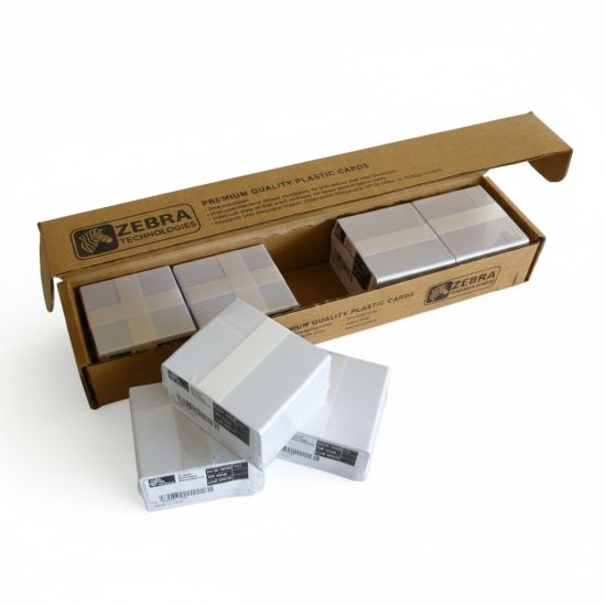 Zebra Premier Carte PVC Vierge Blanche CR80